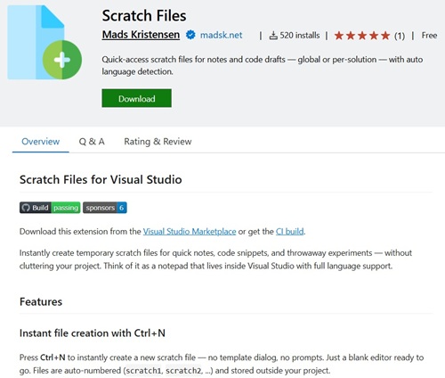 Scratch Files