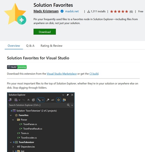 Solution Favorites
