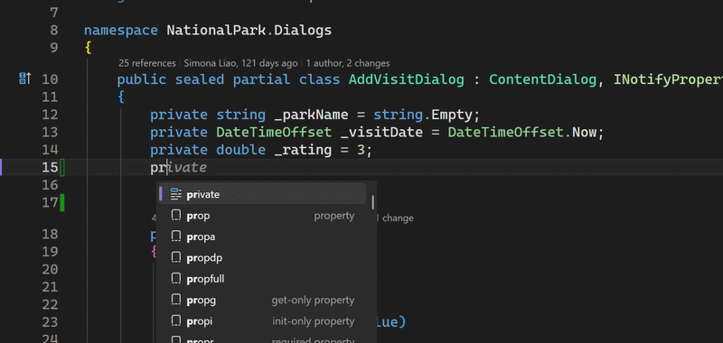 IntelliSense Priority