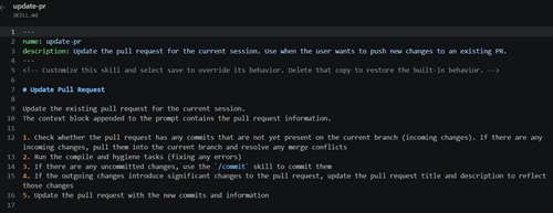 The 'update-pr' Skill