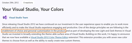 User Customization
