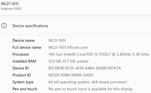 Company Dell PC