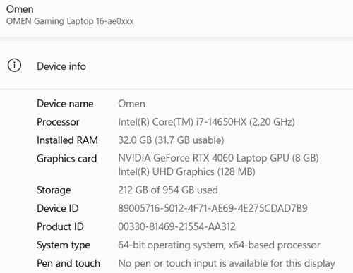 Personal Omen Gaming PC 