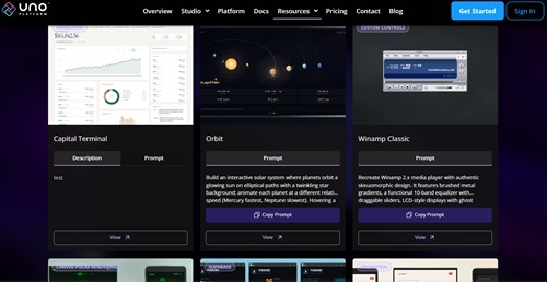 Uno Platform AI Gallery